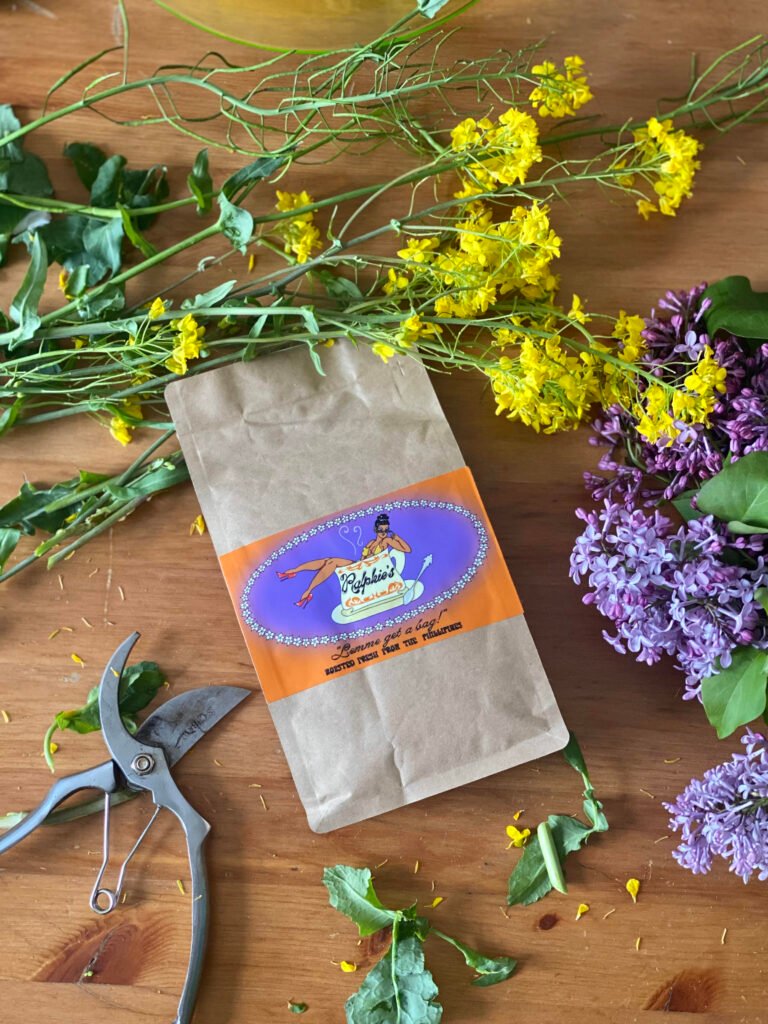 Coffee with flowers